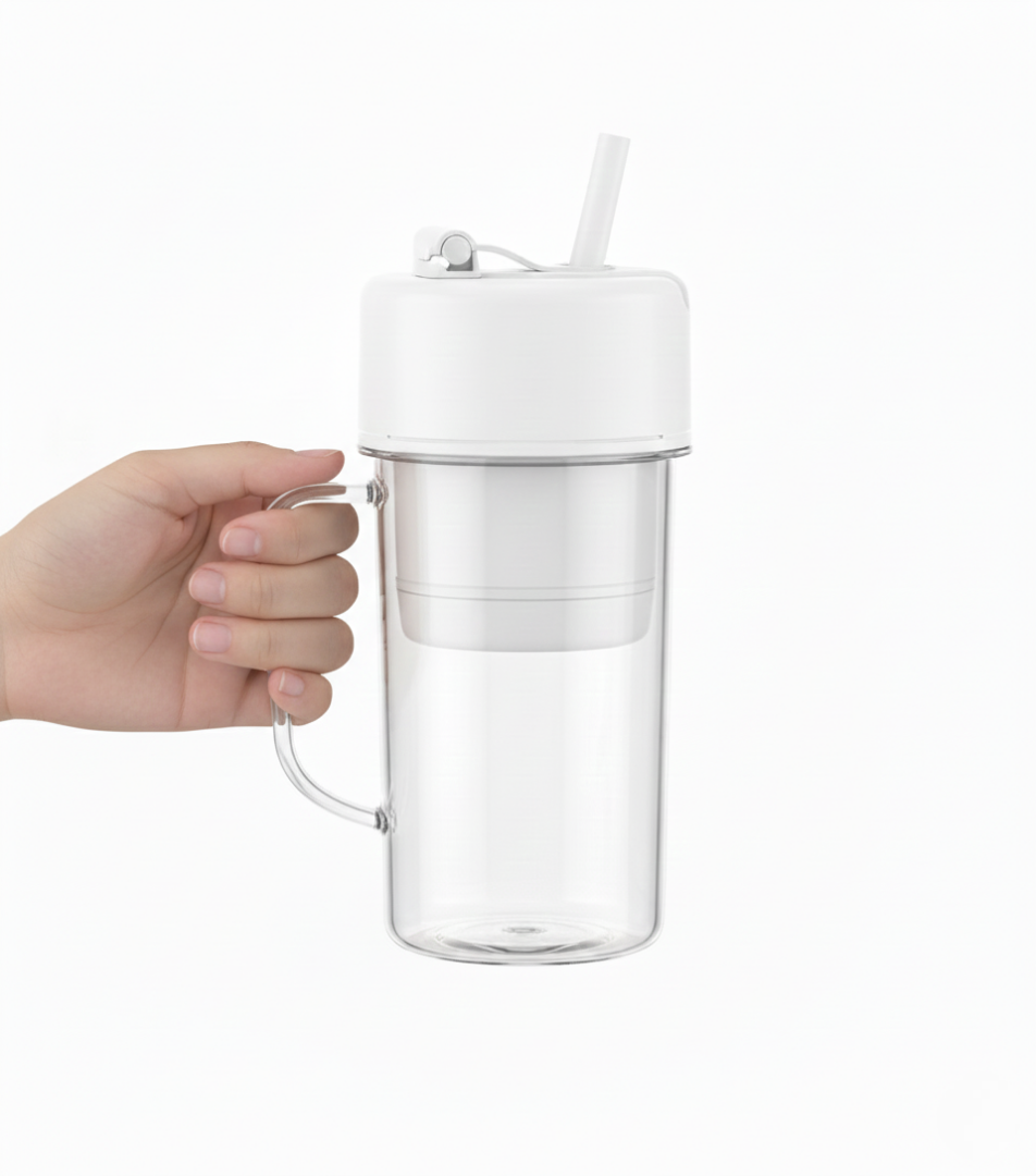 Batidora portátil con pajita