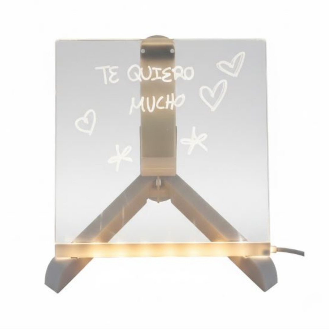 Tablero de Notas Acrílico Luminoso Transparente HogarMes