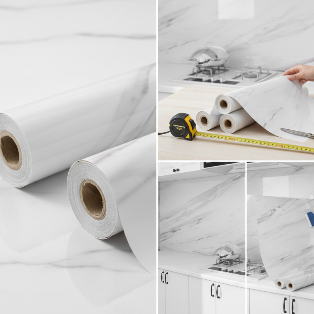 Papel Tapiz Autoadhesivo Efecto Mármol “Marble Luxe” - Hogarmes™
