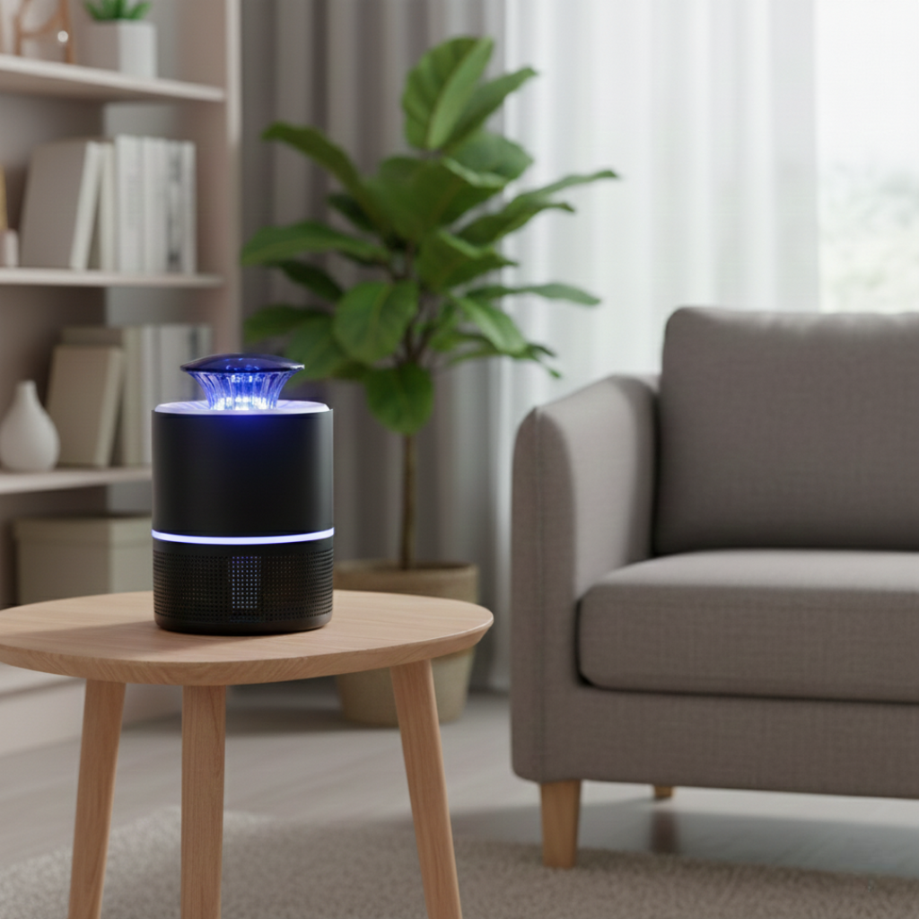 Lámpara antimosquitos por succión