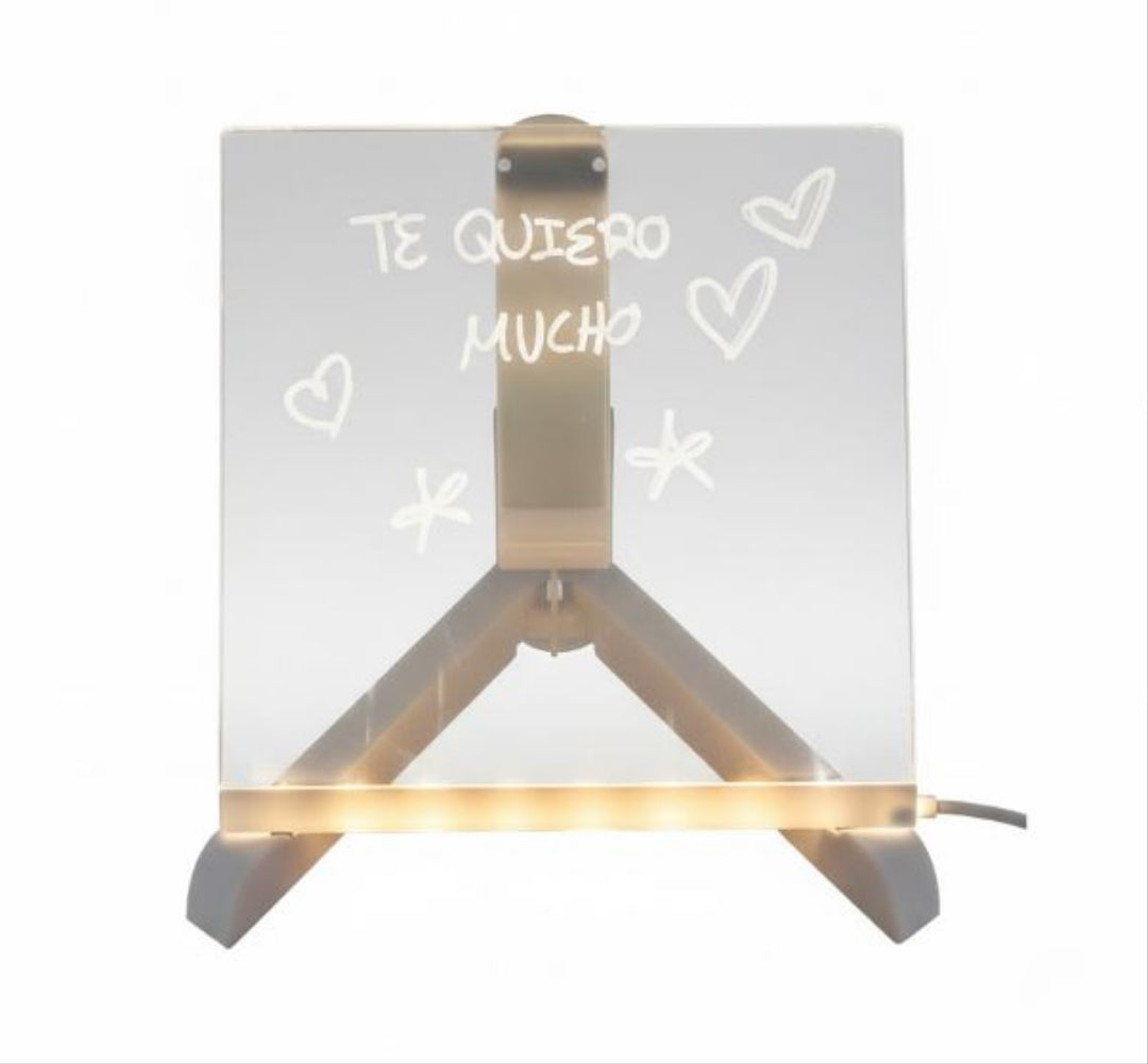 Pizarra LED con soporte antideslizante