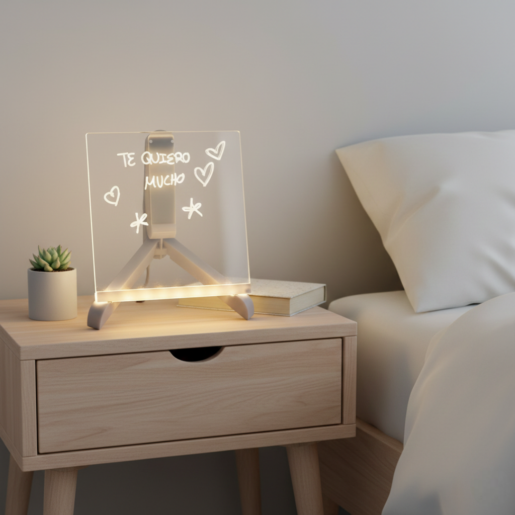 Pizarra LED con soporte antideslizante