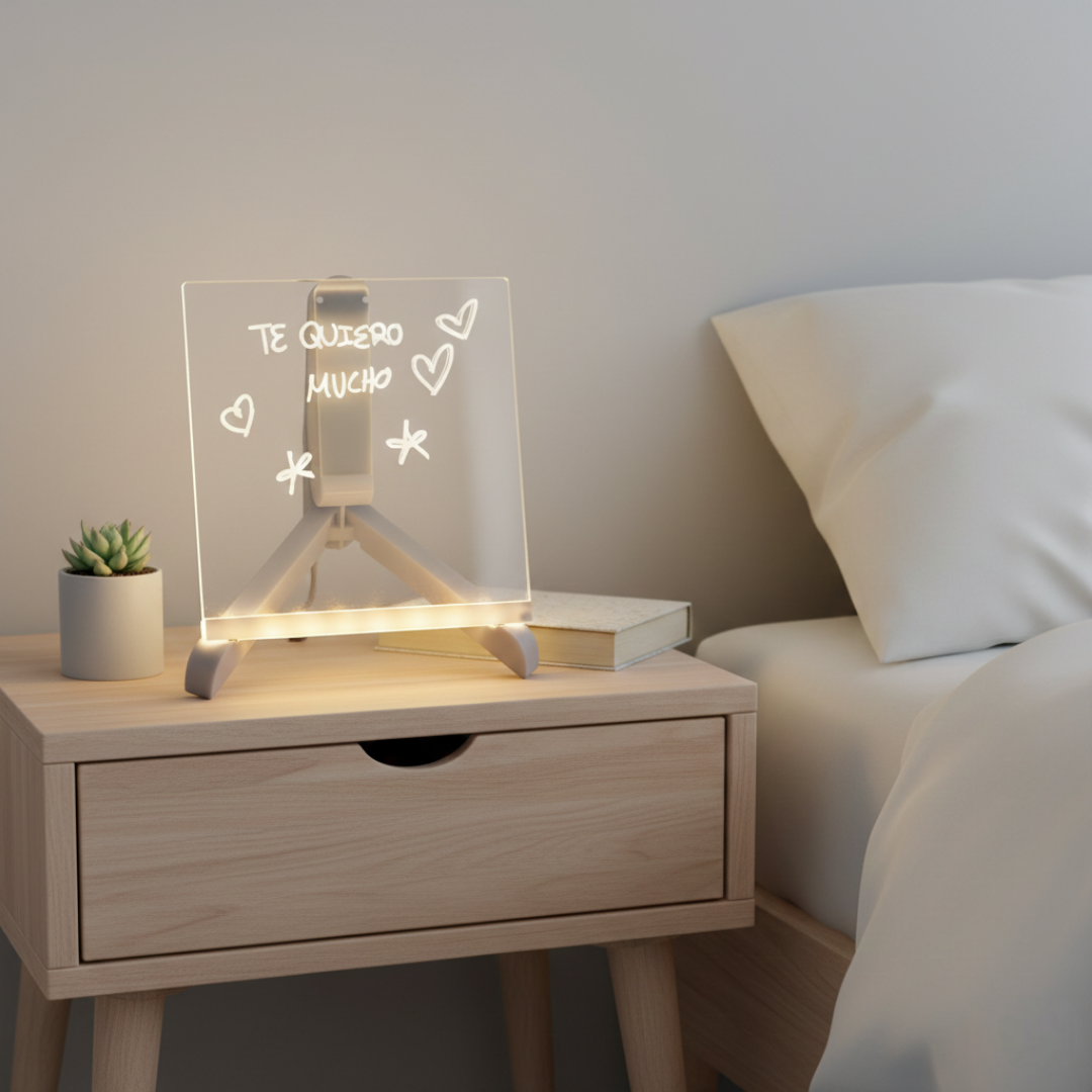 Pizarra LED con soporte antideslizante